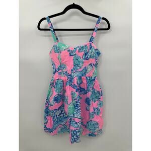 Lilly Pulitzer Ardleigh Dress Pink Pout Barefoot Princess Beachy Mini Size 0